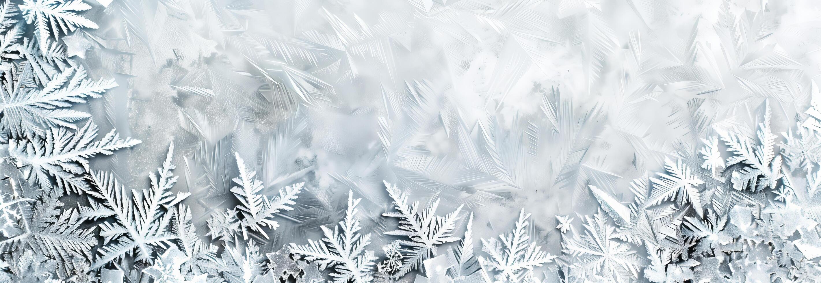 Frosty background with snowflakes photo