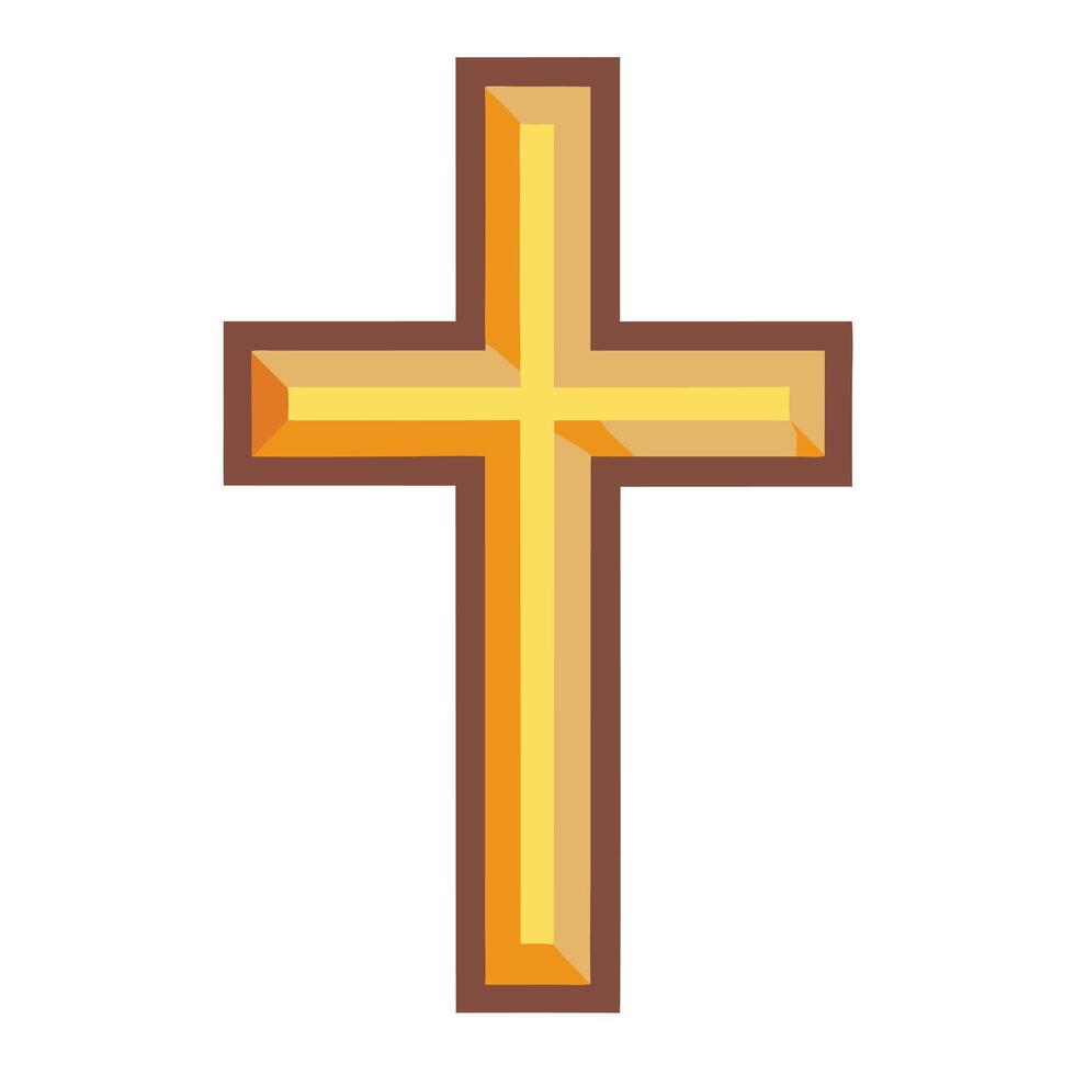Elegant Minimalist Cross. Clean and Refined Flat illustration Icon Design art hope holy logo faith vector