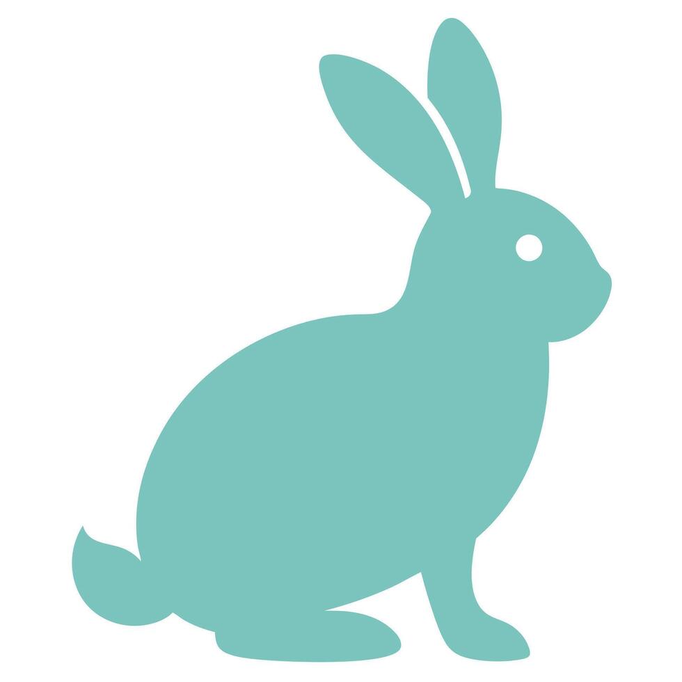 Minimalist Bunny Silhouette. Soft, Clean and Elegant illustration art cute flat icon vector