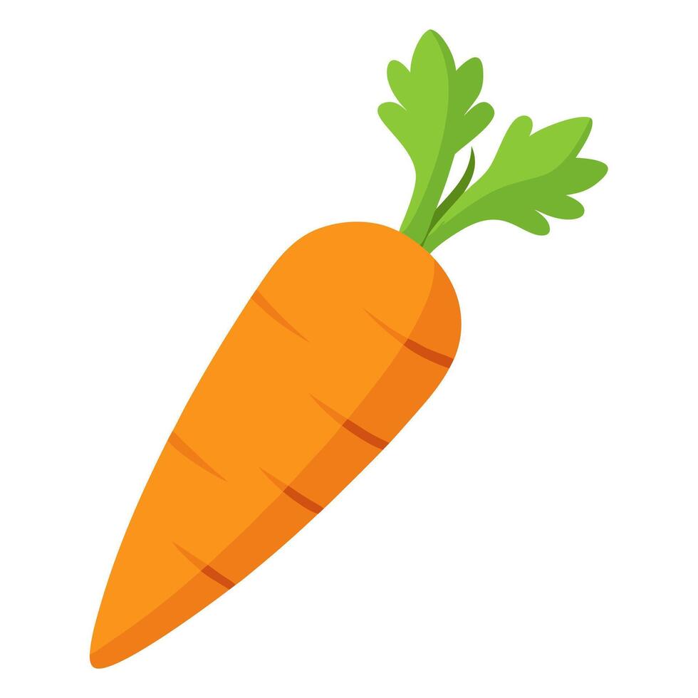 Springtime Delight. Elegant Easter Carrot Silhouette, Flat illustration cute icon vector