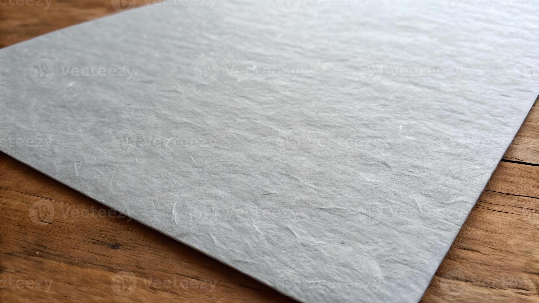 Smooth gray paper sheet on wooden surface for creative designers and craft enthusiasts looking for high-quality materials to enhance their projects with a natural, rustic feel. photo