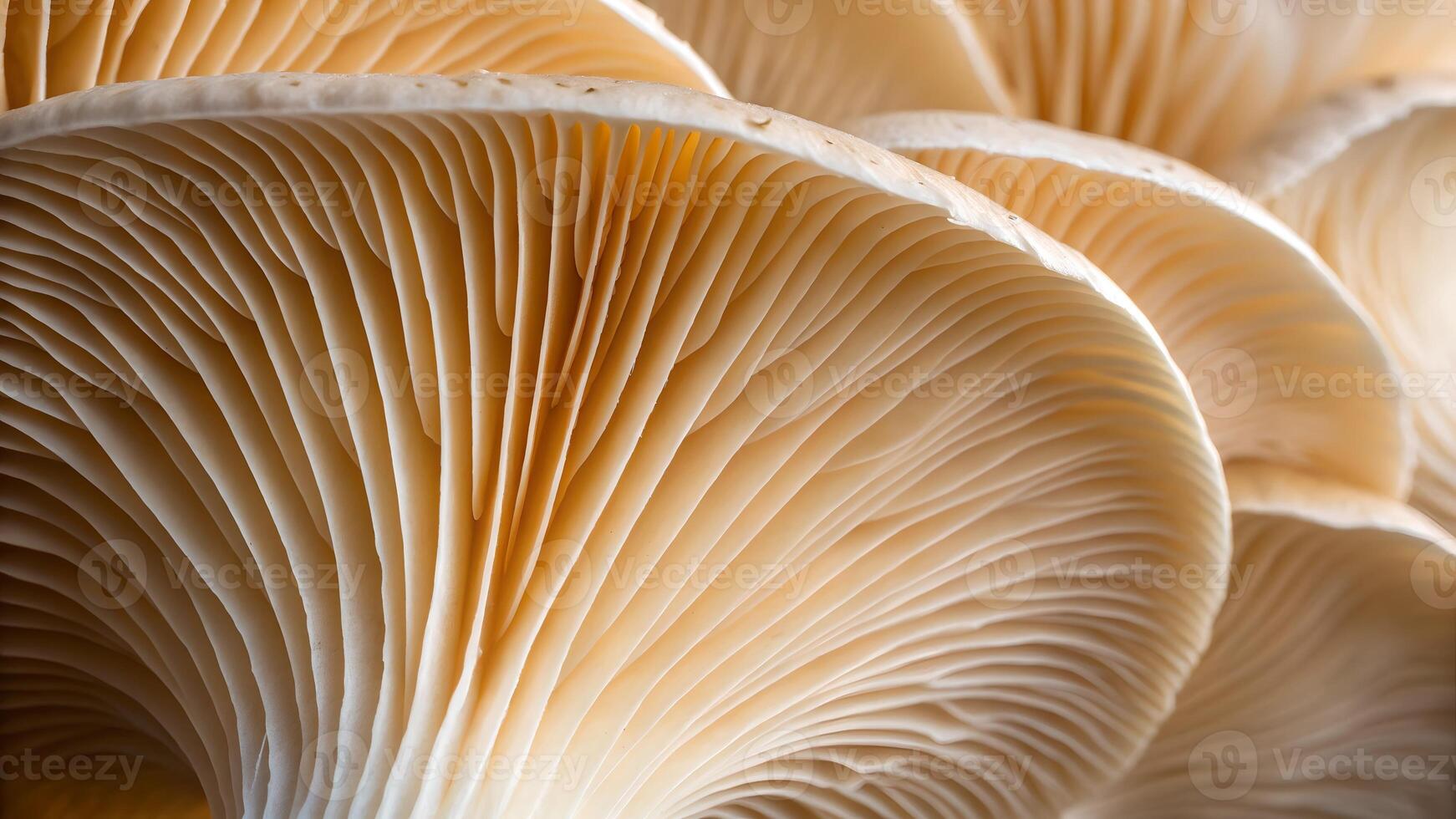 Mushroom with intricate gills in forest setting for nature enthusiasts and photographers exploring the beauty of fungi in their natural habitat photo