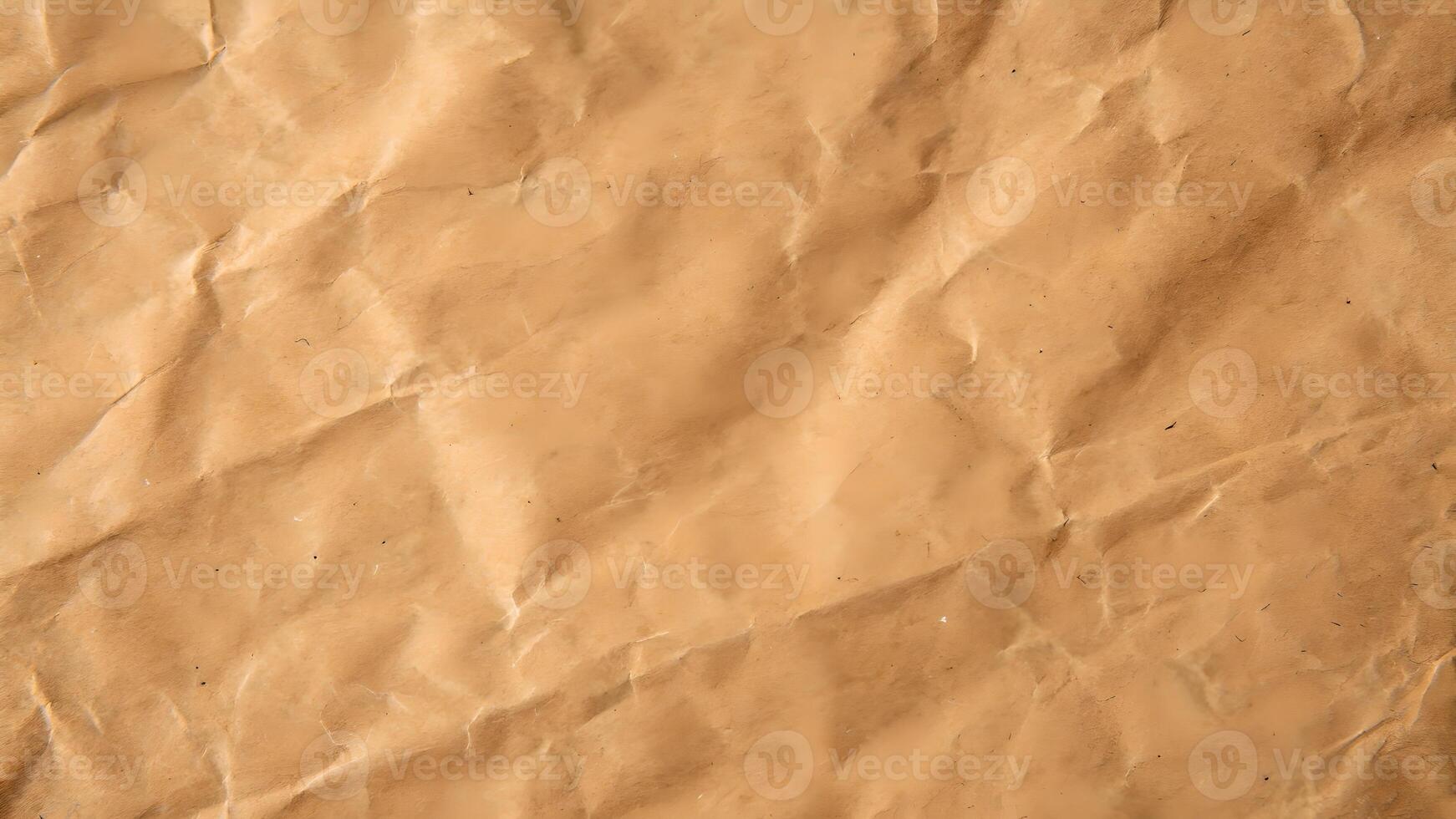 Brown Crumpled Paper Texture High-Quality Background for Designers and Craft Enthusiasts Seeking Rustic, Eco-Friendly Elements for Their Projects photo