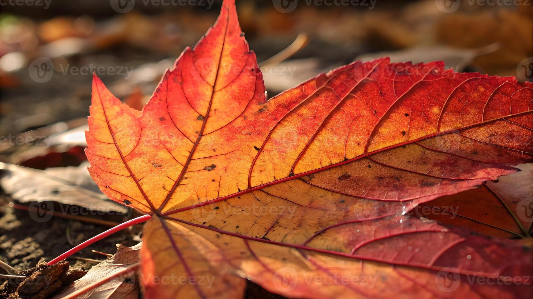 Vibrant autumn maple leaf detailed close-up for nature enthusiasts and photographers seeking seasonal imagery photo