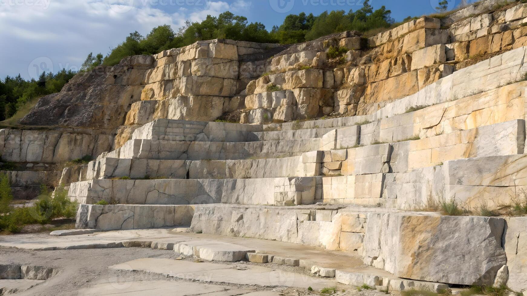 Ancient Stone Staircase Majestic Landscape Outdoor Photography Nature Enthusiasts photo
