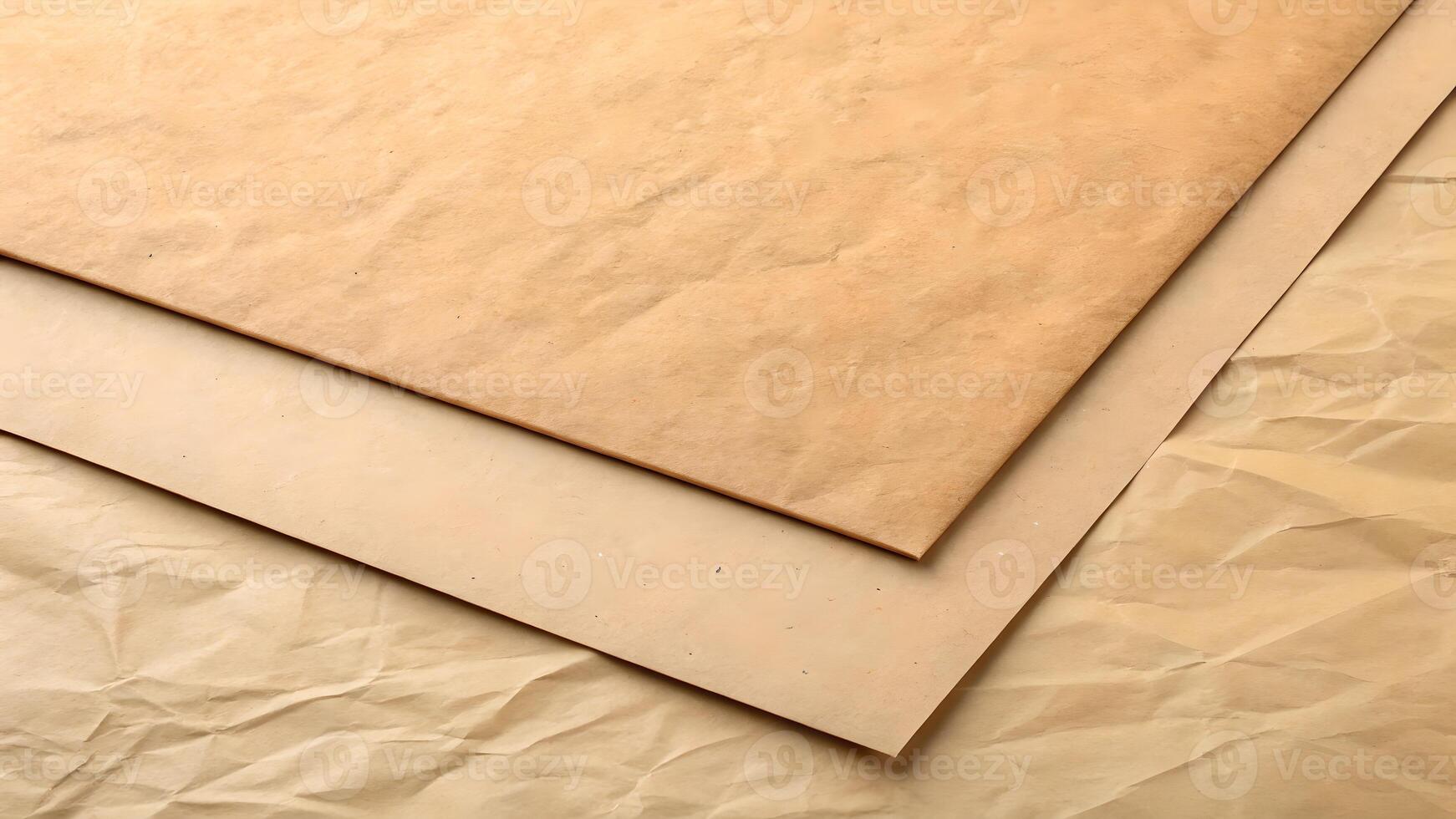 Brown Paper Sheets Crumpled Texture for Crafting Projects and Designers Seeking Rustic Backgrounds photo