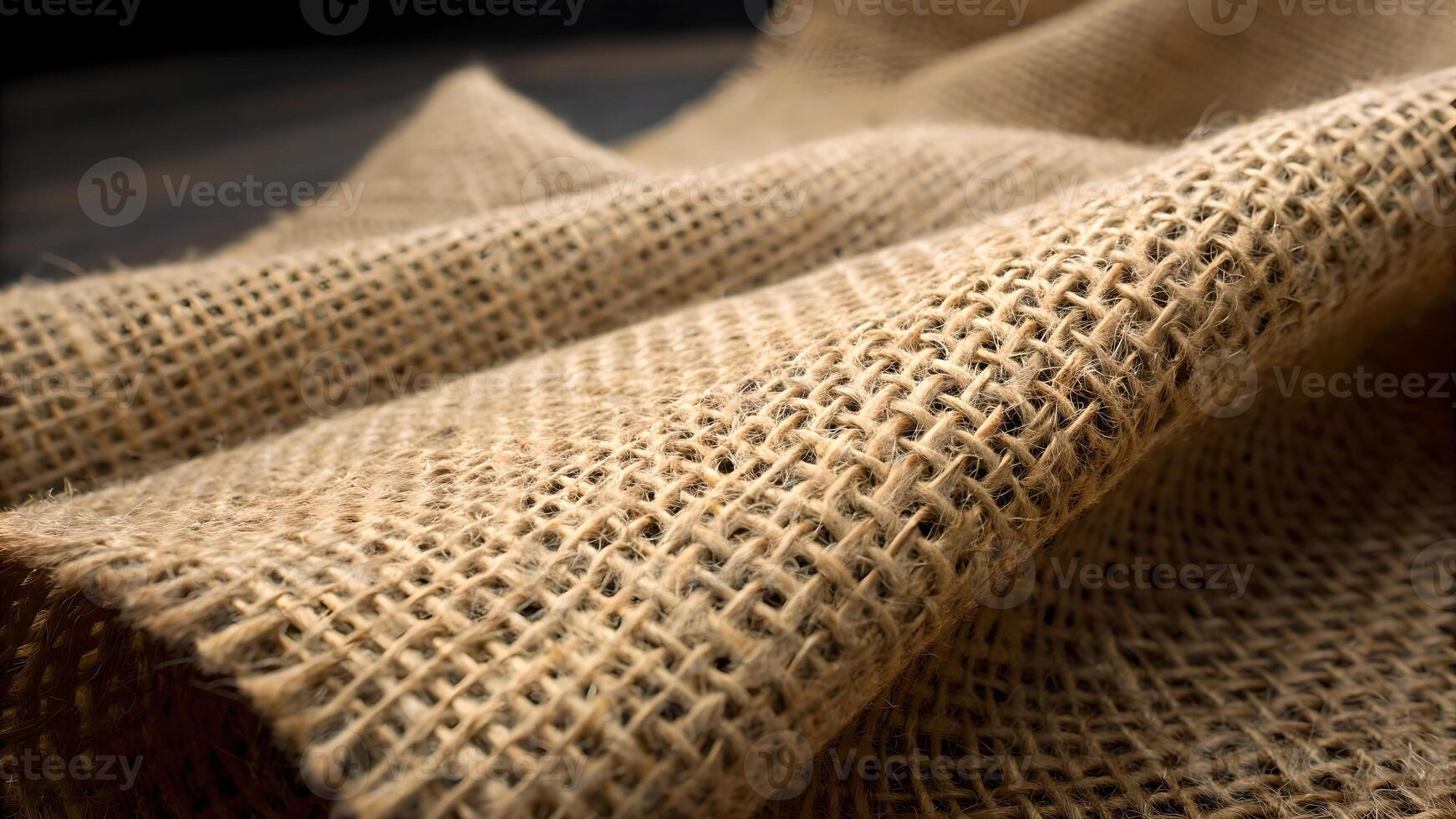 Burlap Fabric Close-Up Detailed Texture for Crafters and Designers Seeking Rustic Aesthetic Elements in Their Projects photo