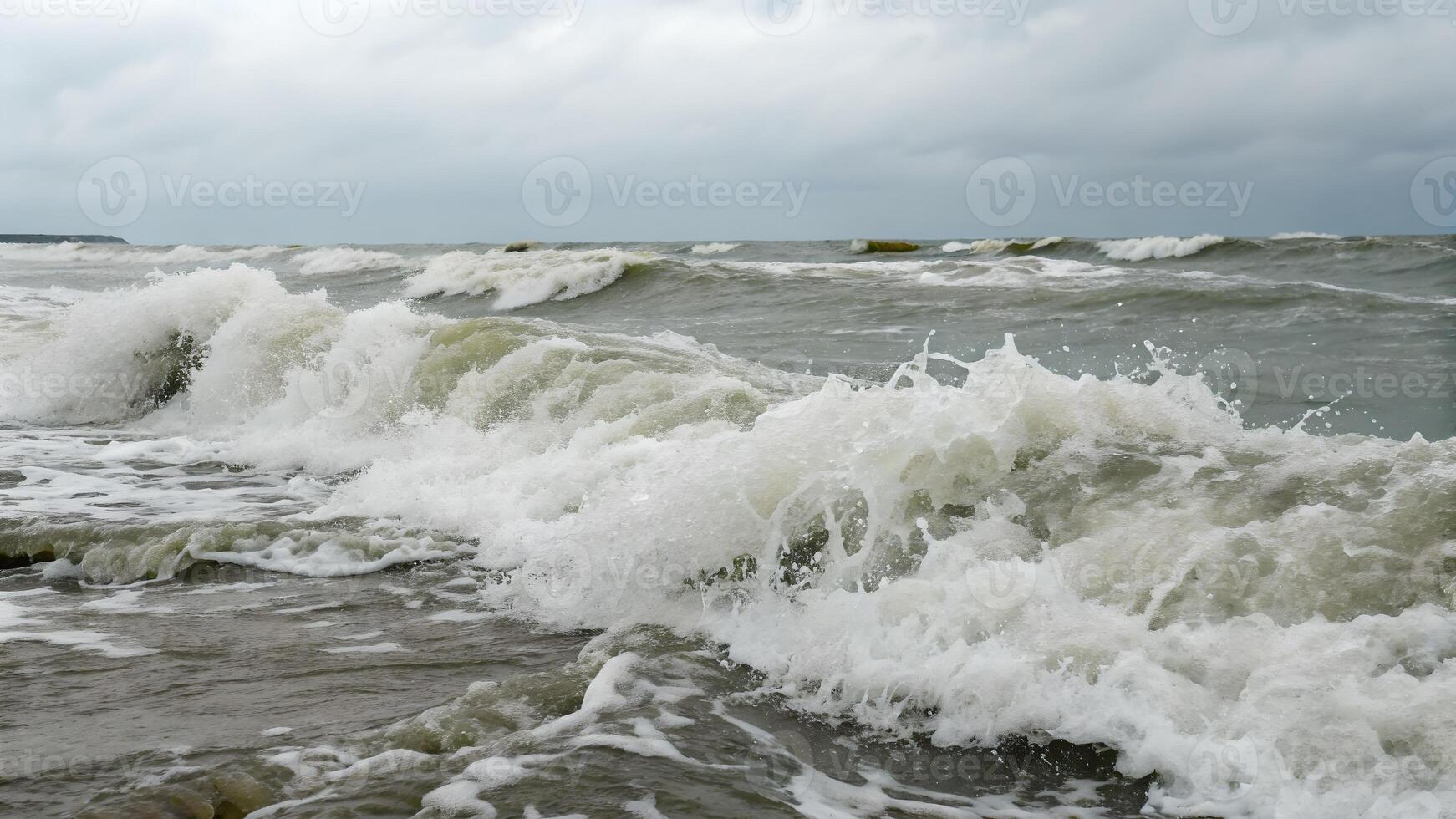 Ocean Waves Crashing Powerfully on Shoreline for Nature Lovers and Travel Enthusiasts Seeking Inspiring Coastal Scenery photo