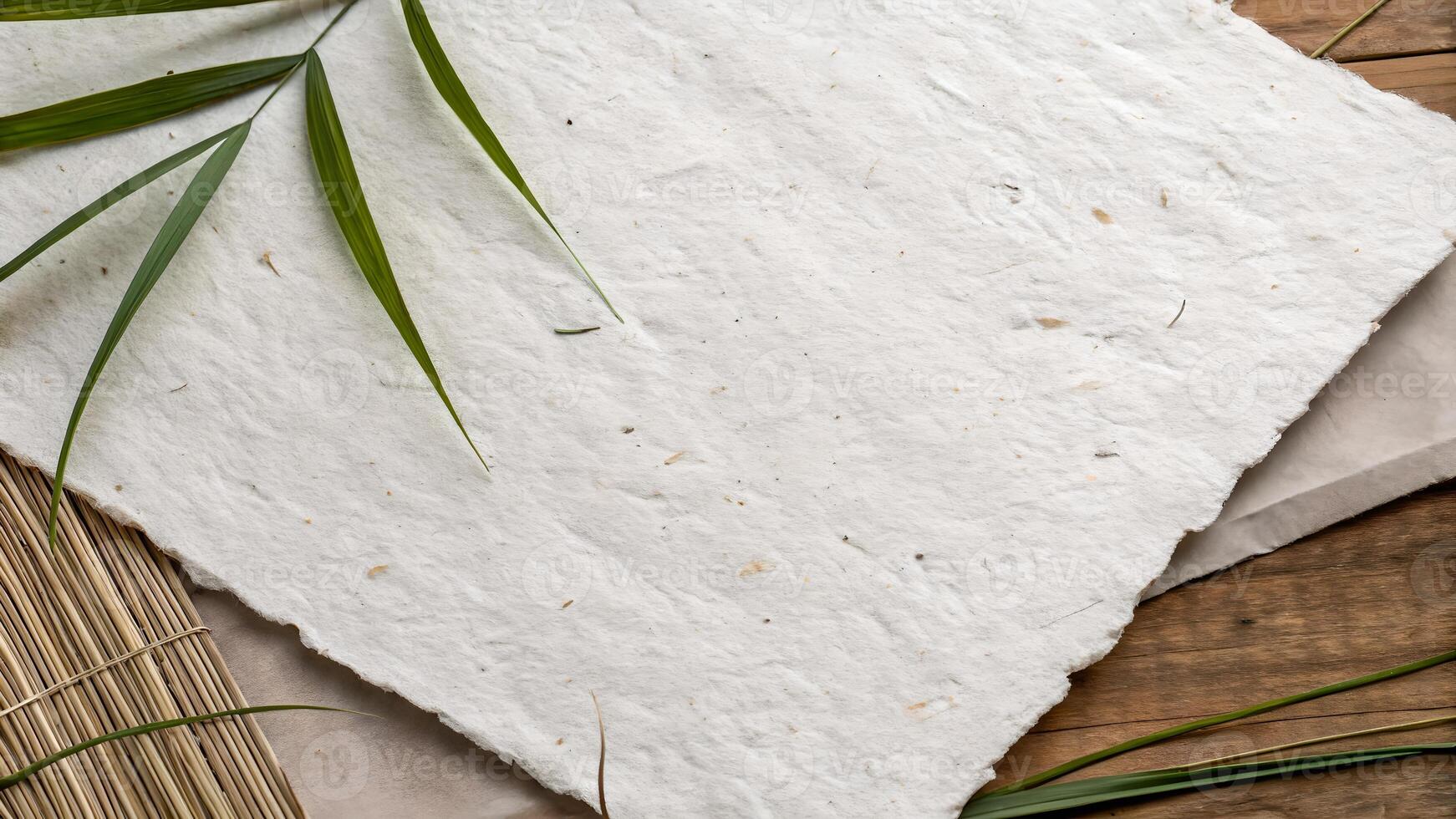 Eco-Friendly Bamboo Paper Sheets with Natural Texture for Sustainable Crafting Projects and Artistic Creations photo