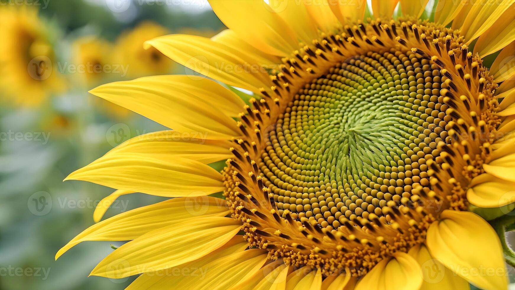 Sunflower in full bloom captured in stunning close-up detail for nature enthusiasts and gardeners photo