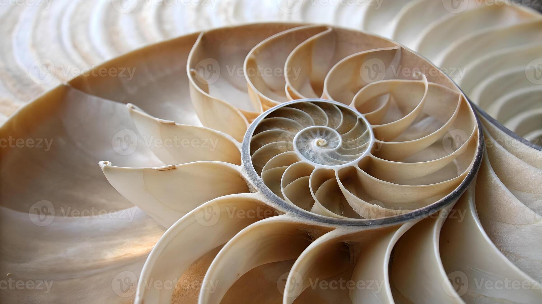Nautilus Shell Intricate Spiral Design for Nature Lovers and Educational Purposes, Perfect for Science Enthusiasts and Artistic Creations, High-Quality Image for Adobe Stock Users photo