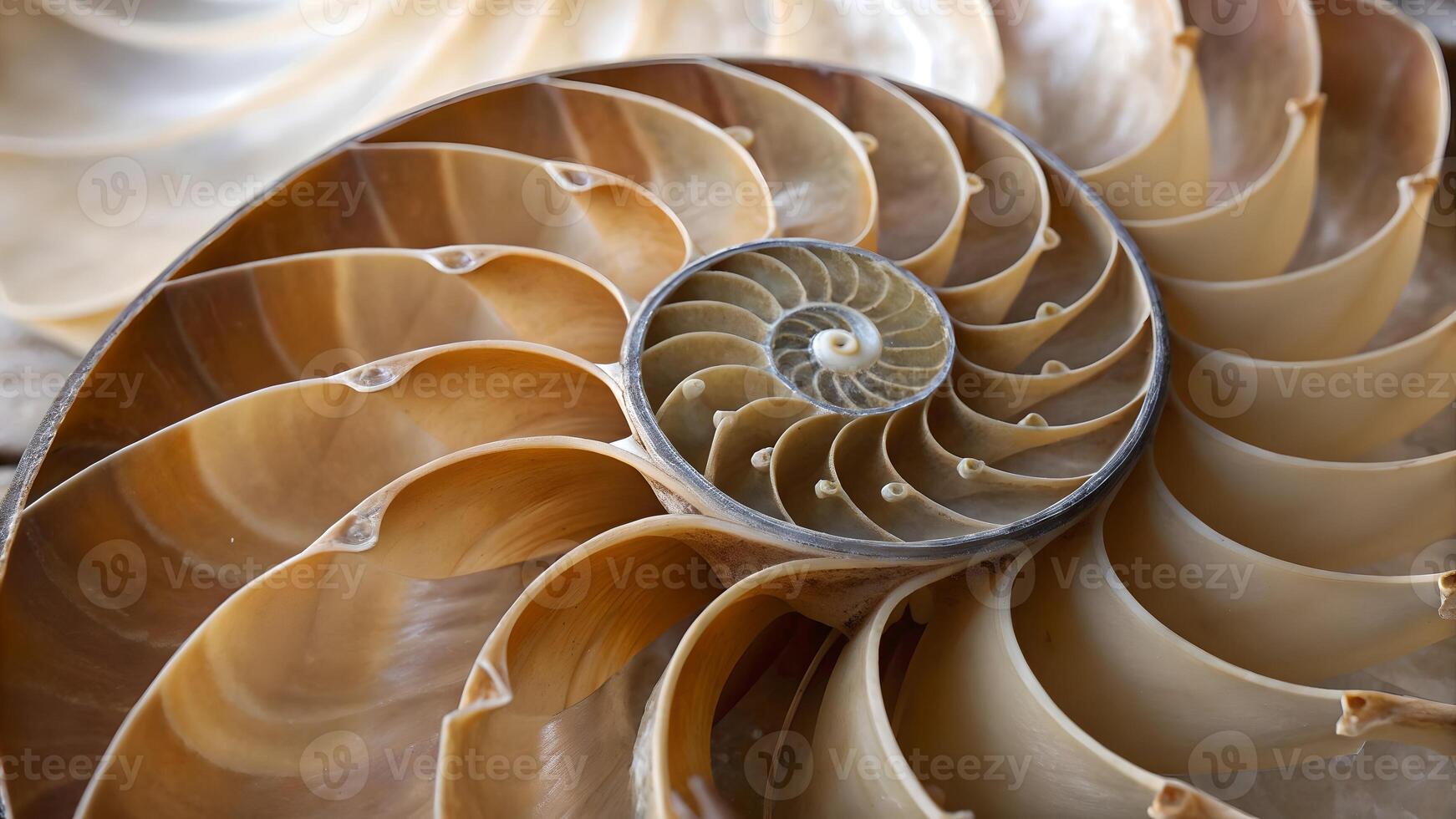 Nautilus Shell Intricate Spiral Design for Nature Lovers and Design Enthusiasts Close-Up Photography Ocean Life Macro Image Natural Patterns Unique Texture Artistic Inspiration photo