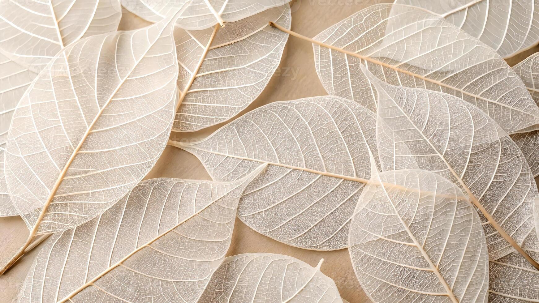 Delicate White Leaf Veins Intricately Patterned Nature Background for Designers and Nature Enthusiasts Seeking High-Quality Botanical Images for Creative Projects photo