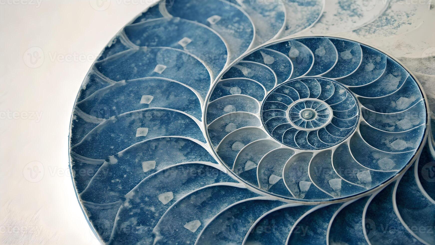 Nautilus Shell Detailed Close-Up Nature Photography for Designers and Artists Exploring Ocean Life and Natural Patterns in High Resolution photo