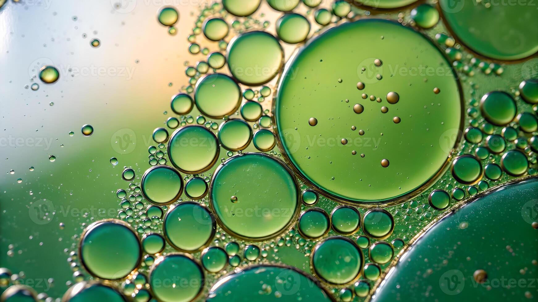 Green Bubbles Abstract Artwork for Creative Designers and Artists Seeking Unique Visual Elements photo