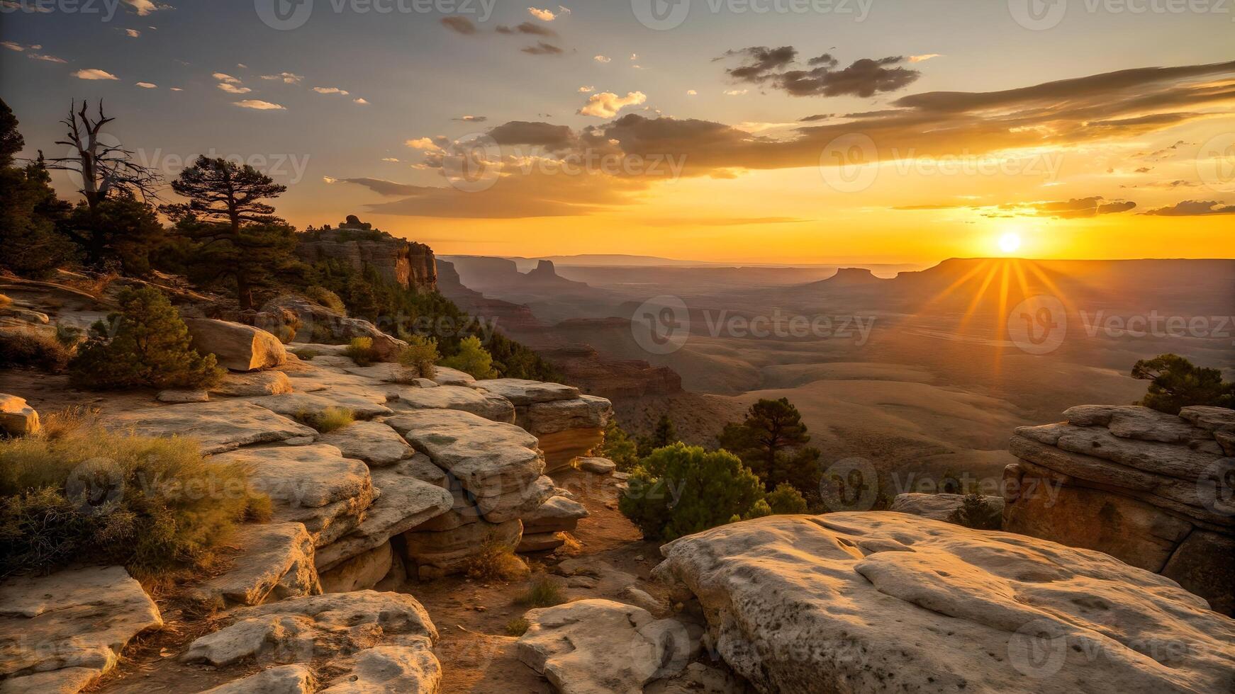 Sunset over Grand Canyon Stunning Landscape for Nature Lovers and Travel Enthusiasts photo