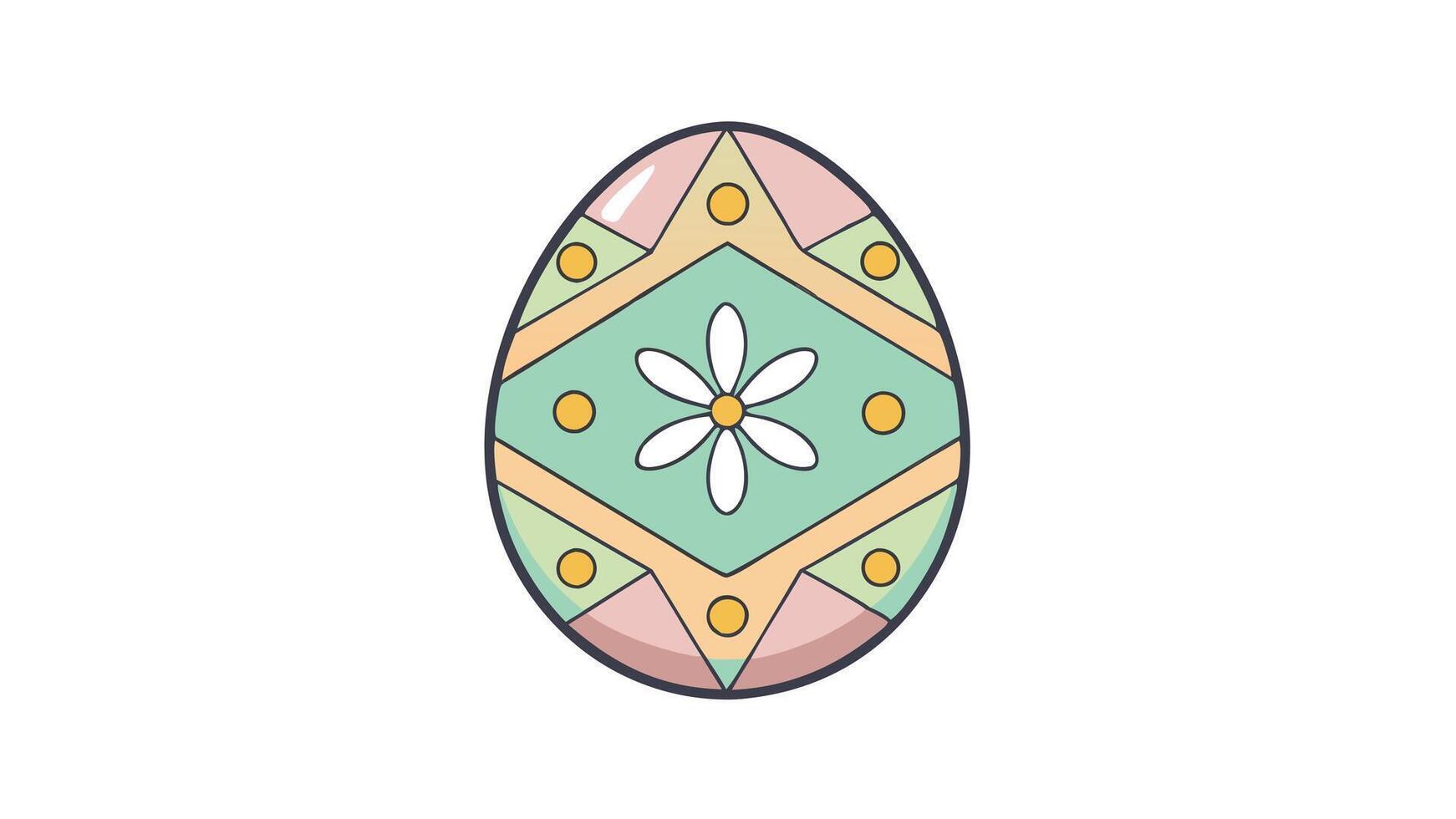 Modern Minimalist Easter Egg 'E' Flat Illustration Design icon cute card clean crisp spring vector
