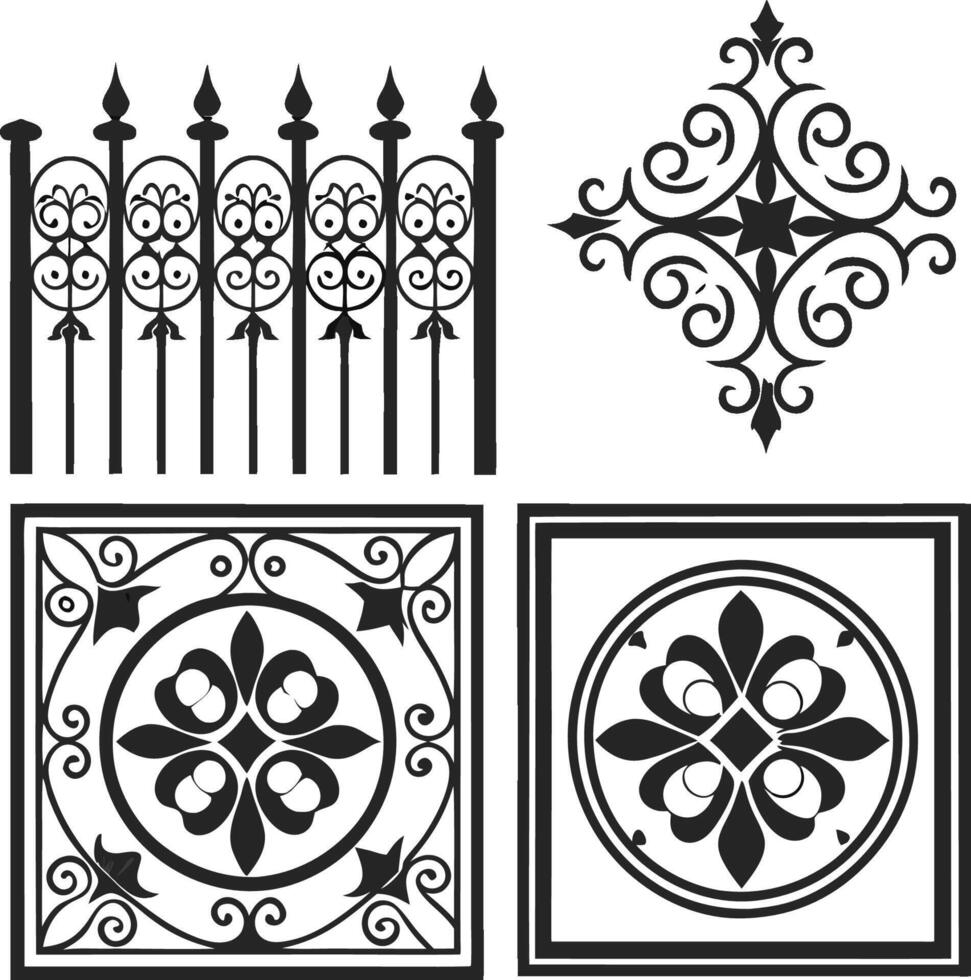 Ornate Floral decorative elements vector
