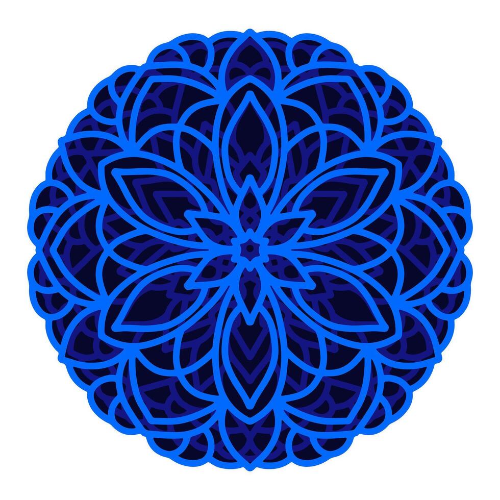 Hand draw 3d multilayer mandala pattern vector