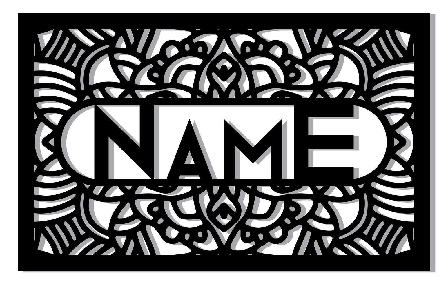Name sign wall panel vector