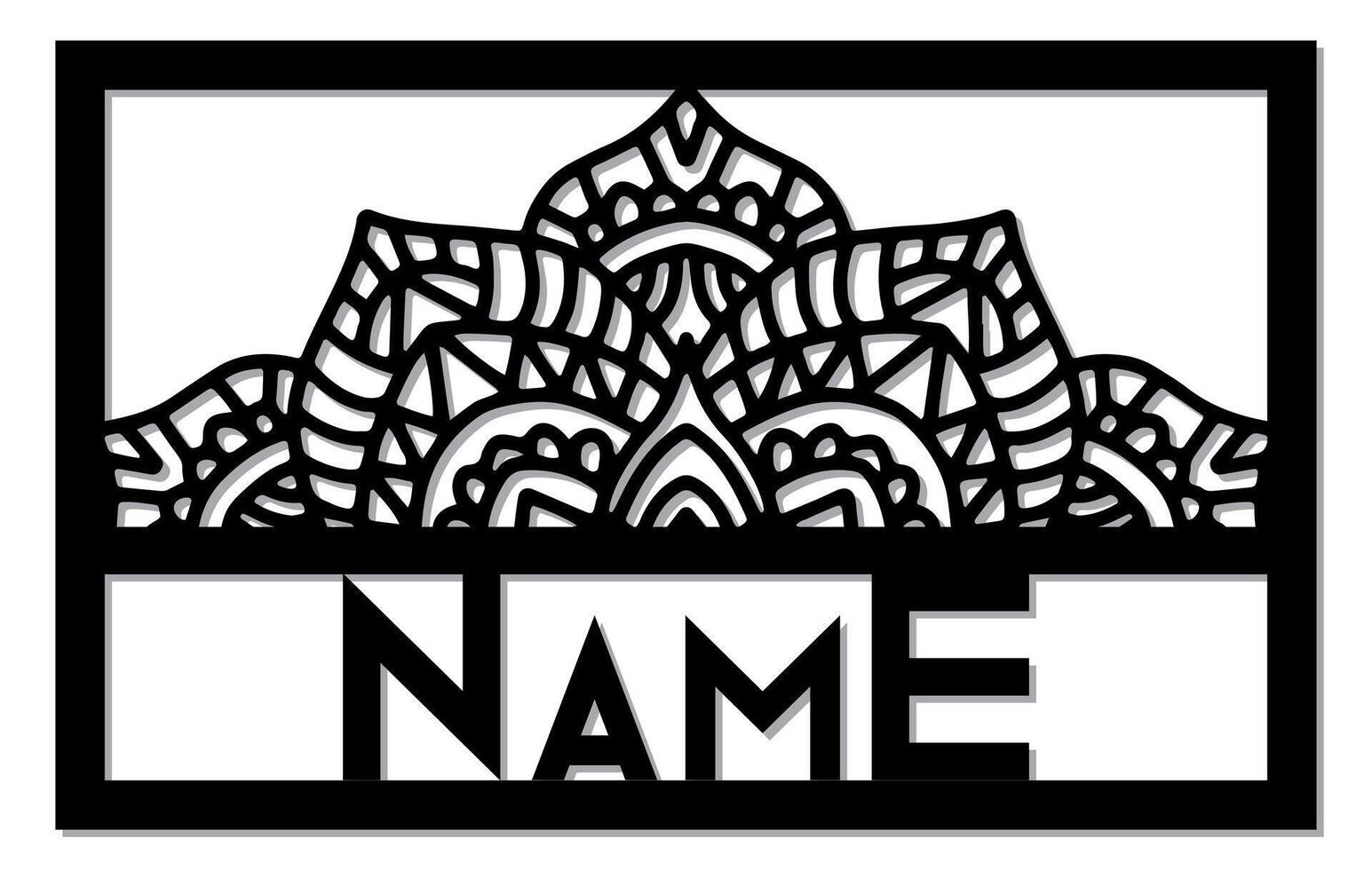 Name sing wall panel vector