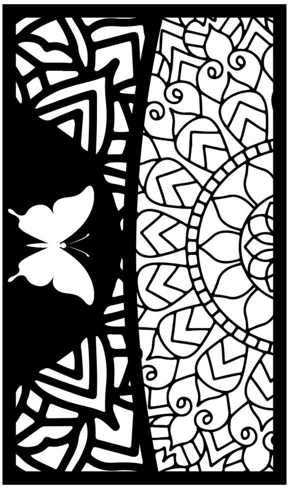 decorative wall panel Mandala laser cut vector