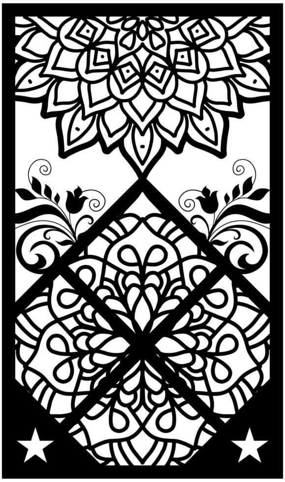 Decorative panel laser cut vector