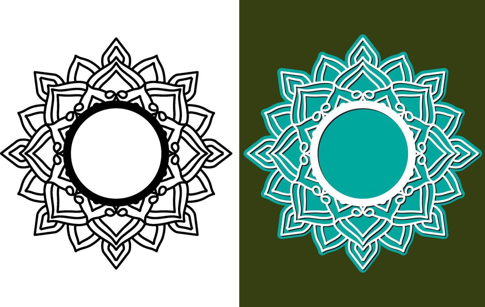 Mandala Mirror Frame Laser Cut vector