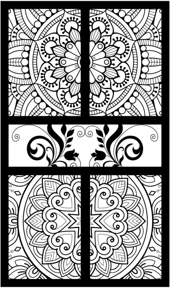 Mandala decorative panel for wall vector