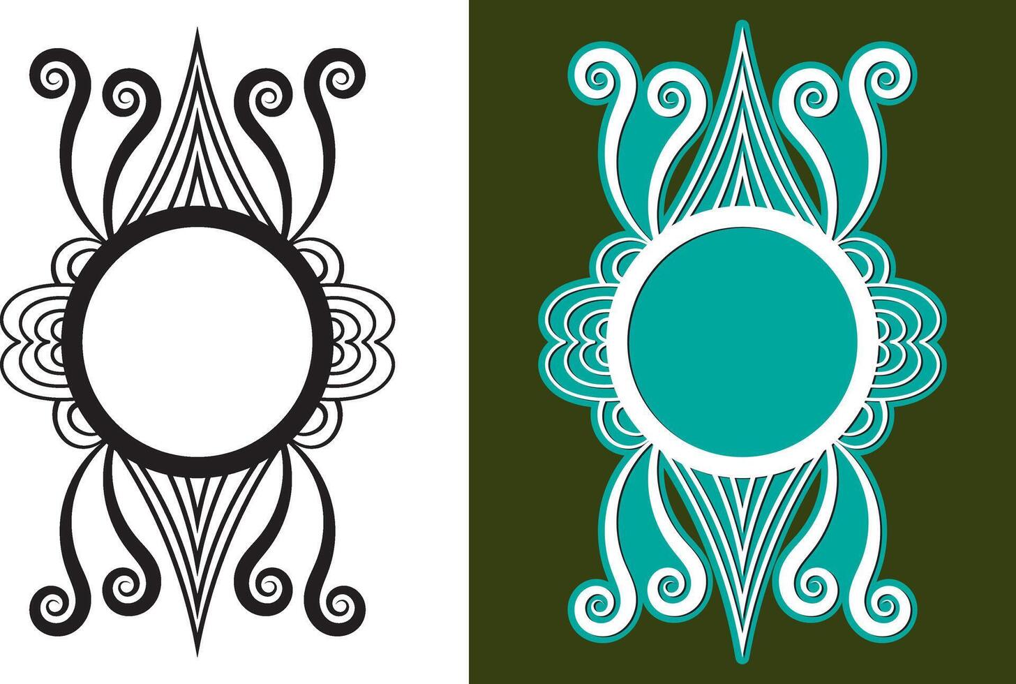 Mirror Frame Template Laser Cut vector