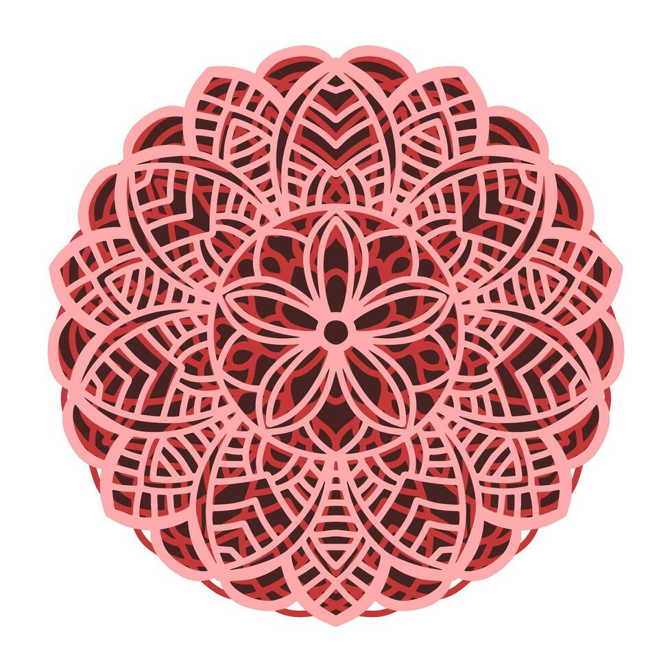 Mandala laser cut tempate vector