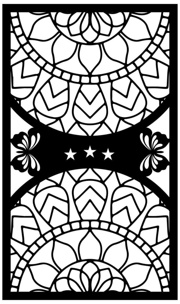 Wall art mandala laser cut vector