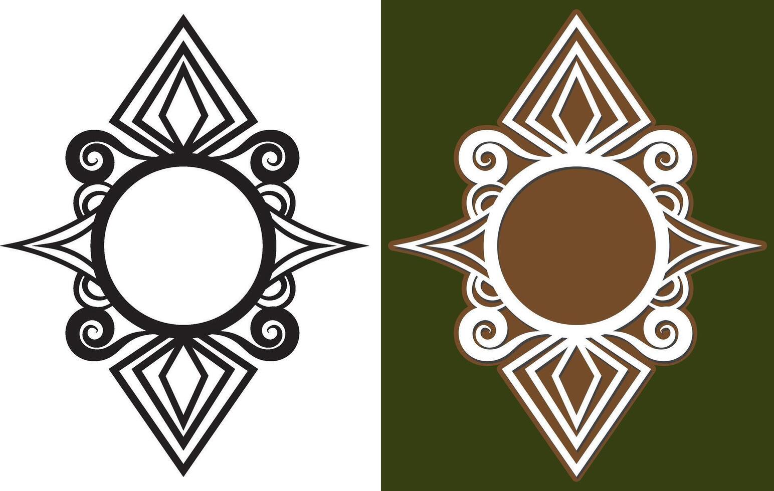 Luxury Frame Laser Cut vector