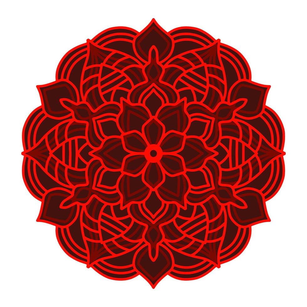 3D multilayer mandala wedding template vector