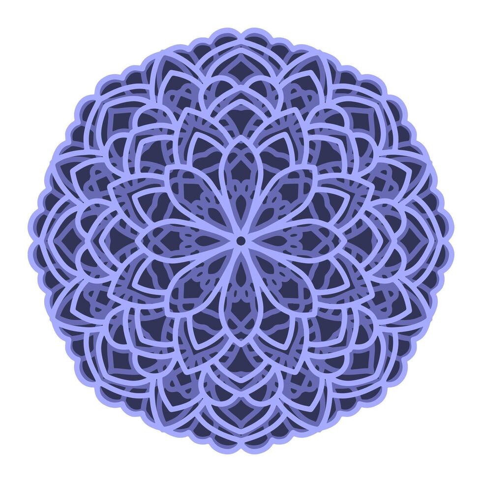 Multilayer mandala laser cut vector