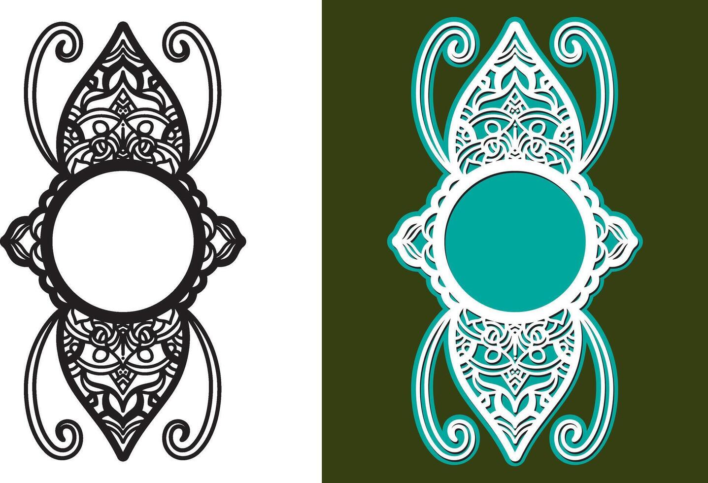 Mirror Frame Laser Cut vector