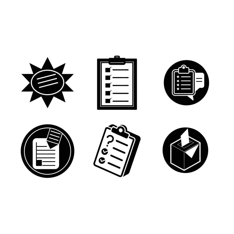 Clean and professional survey icon for UI UX, reports, and presentations vector