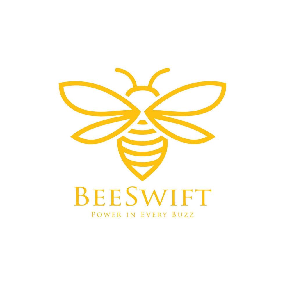 bee logo. honeybee icon. vector