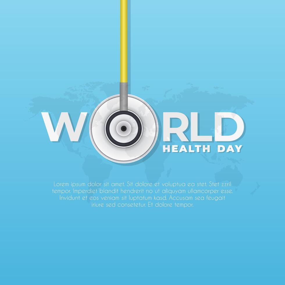 World Health Day is a global health awareness day celebrated every year on 7th April vector