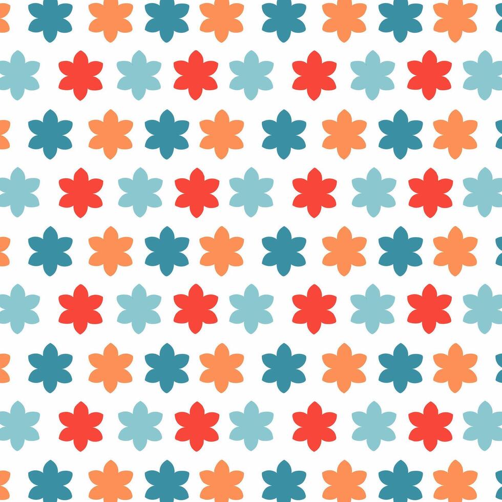 Colorful pattern with flowers on a white background vector