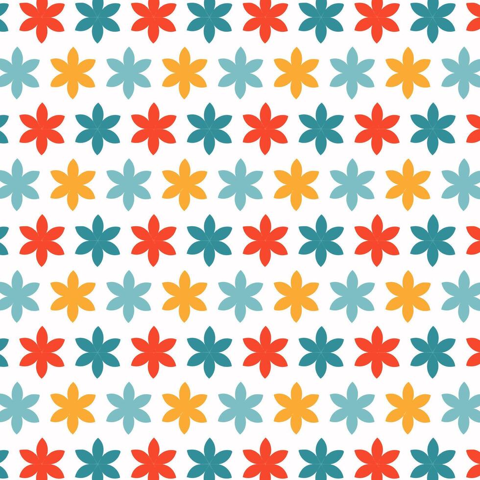 A colorful pattern with flowers on a white background design minimalism vector
