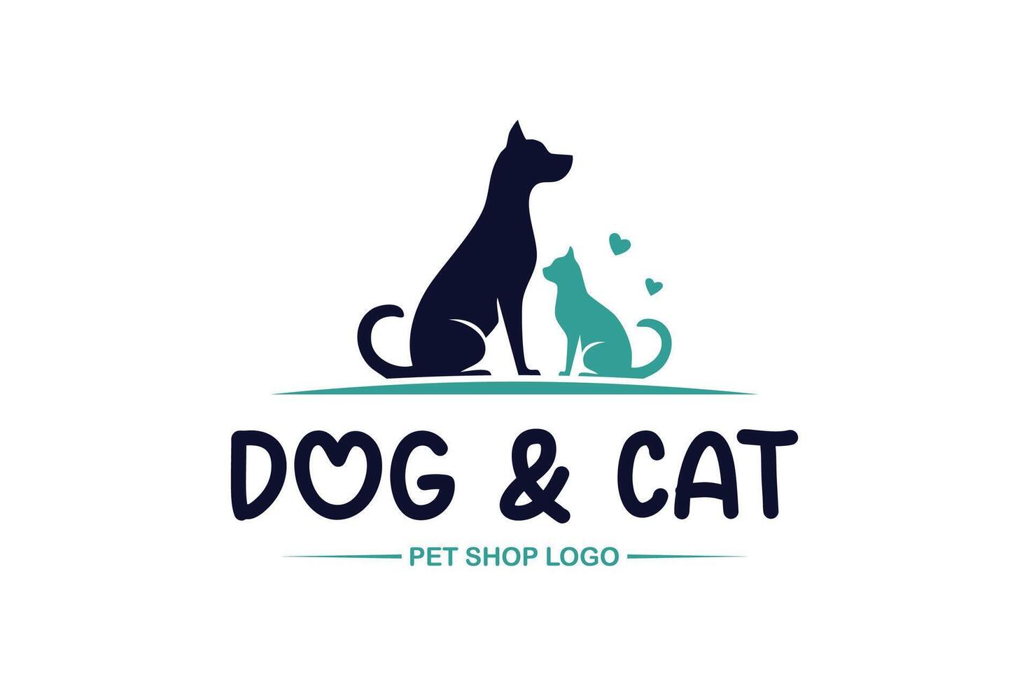 Modern pet shop logo design vector