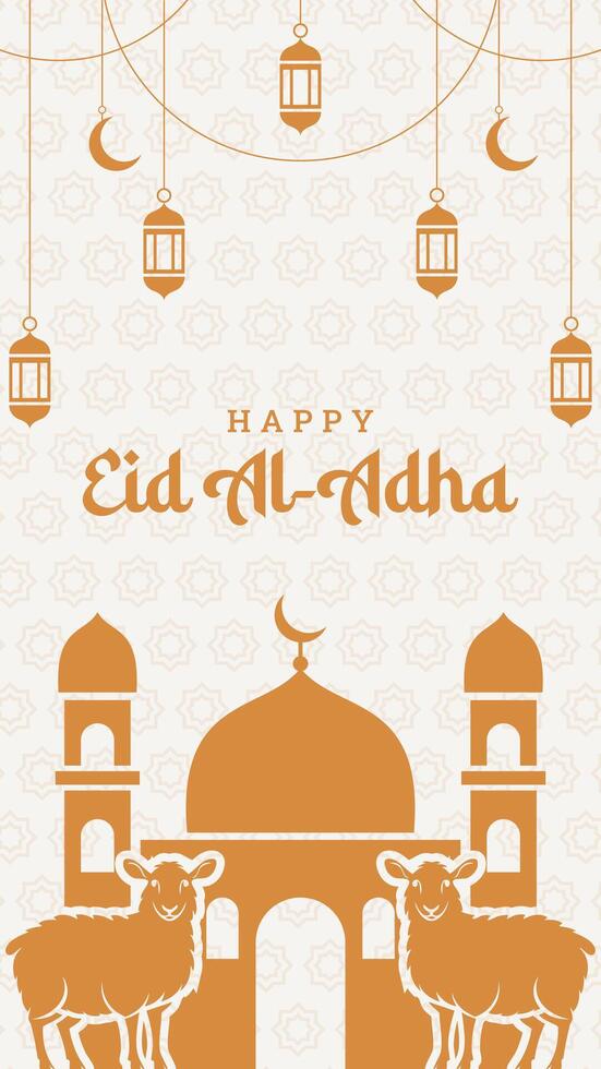 Eid al adha flat background design vector