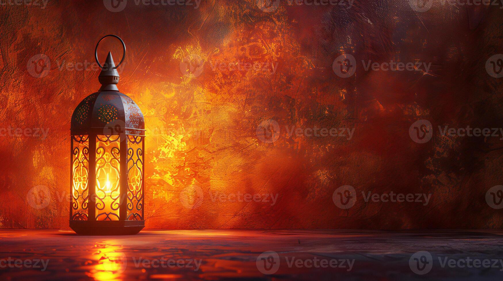 Contemporary Ramadan Theme with Arabic Calligraphy and Gold Accents photo