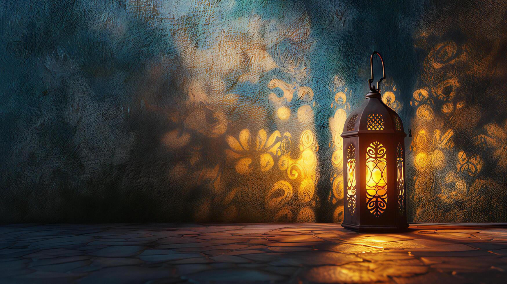 Contemporary Ramadan Background with Stylish Gold Accents photo
