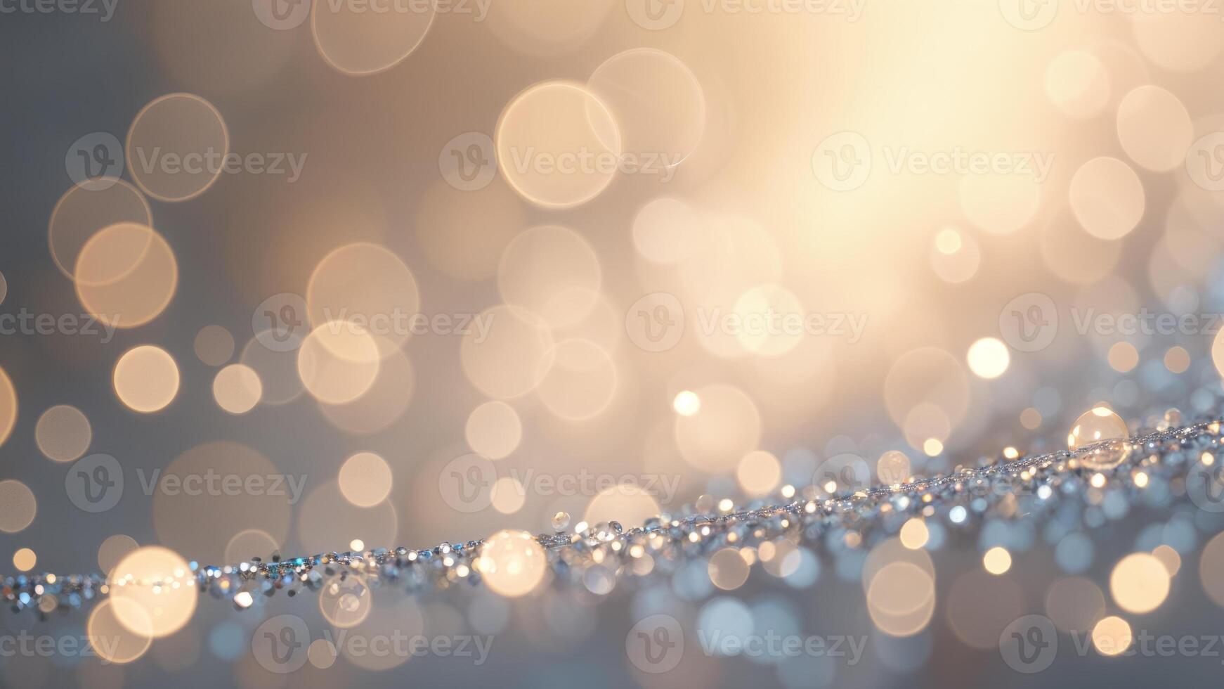 Silver abstract background with a bokeh circle and shiny stars. New year, birthday, holiday photo