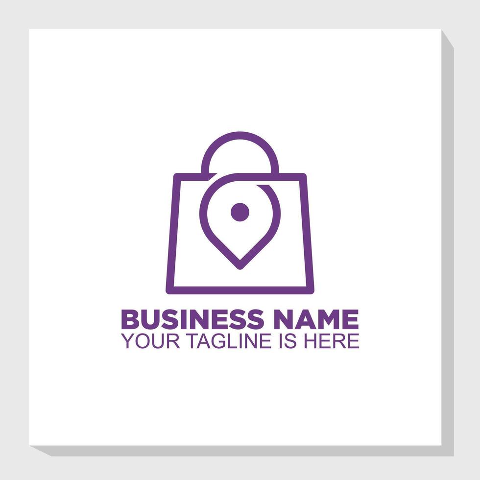 shopping point logo design concept, marketing logo vector
