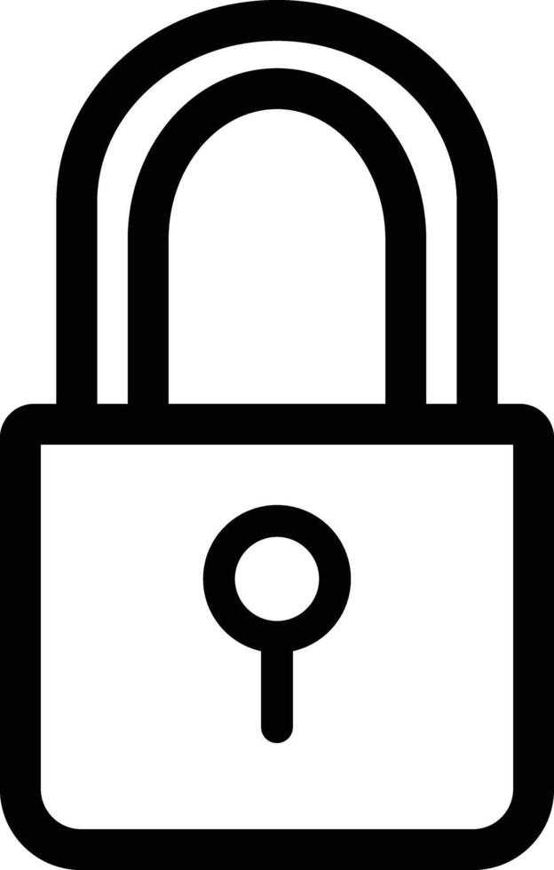 a black and white icon of a padlock vector