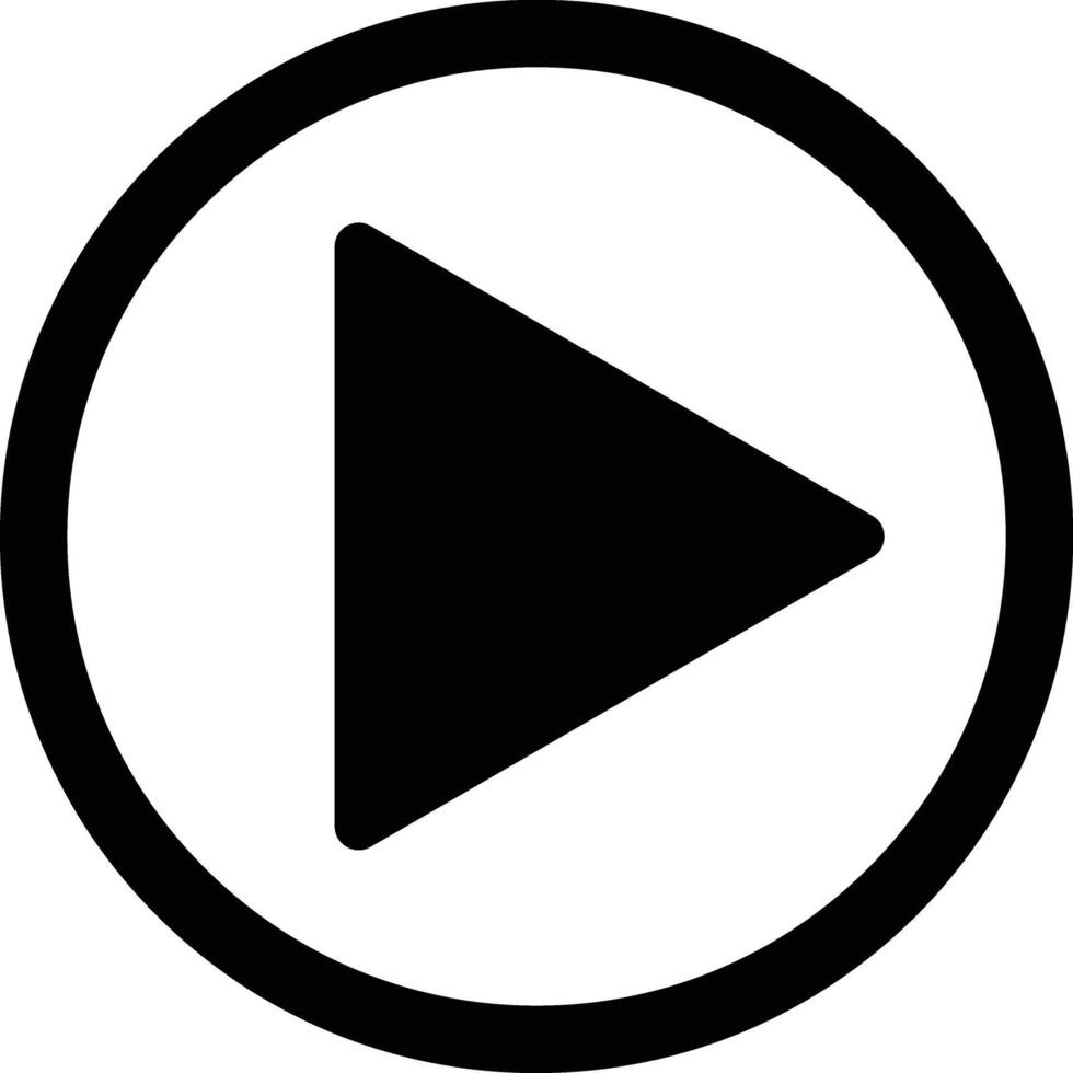 Play icon. Black Play button on white background. illustration vector