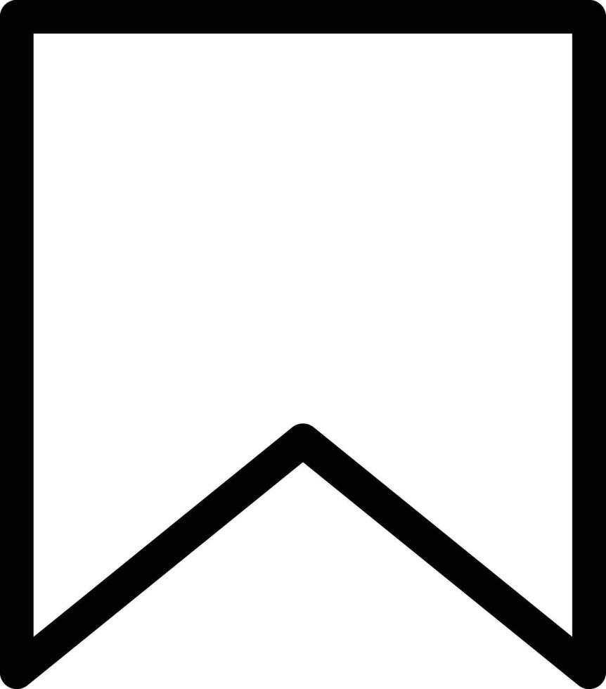 Bookmark Icon, black, isolated on white background. vector